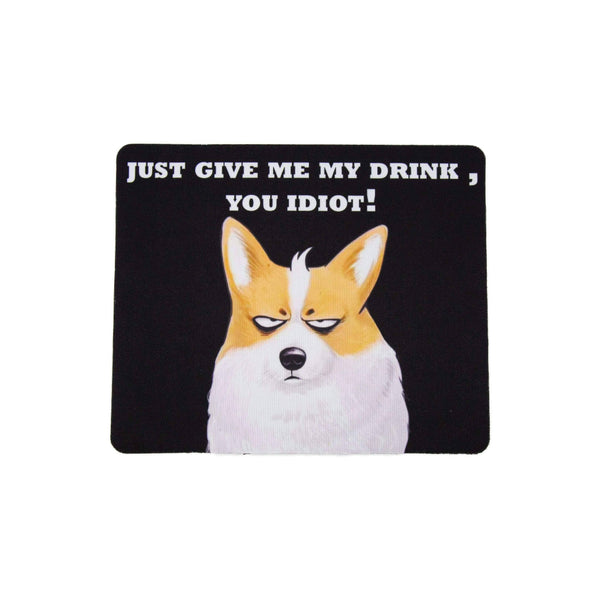 Cool Drinking Corgi Mouse Pad