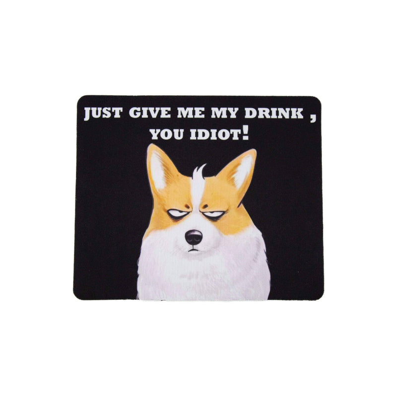 Cool Drinking Corgi Mouse Pad