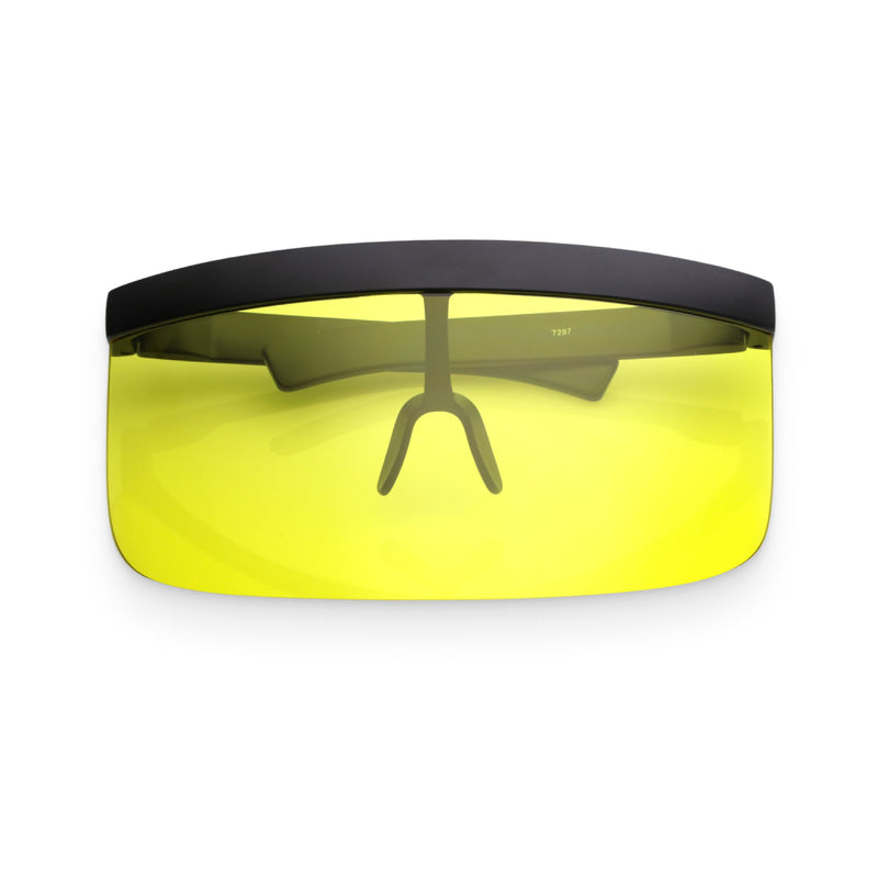 Yellow Oversized Shield Protection Visor