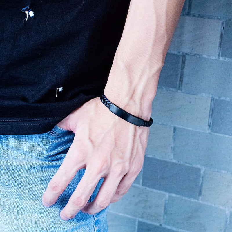 Black Leather Bracelet