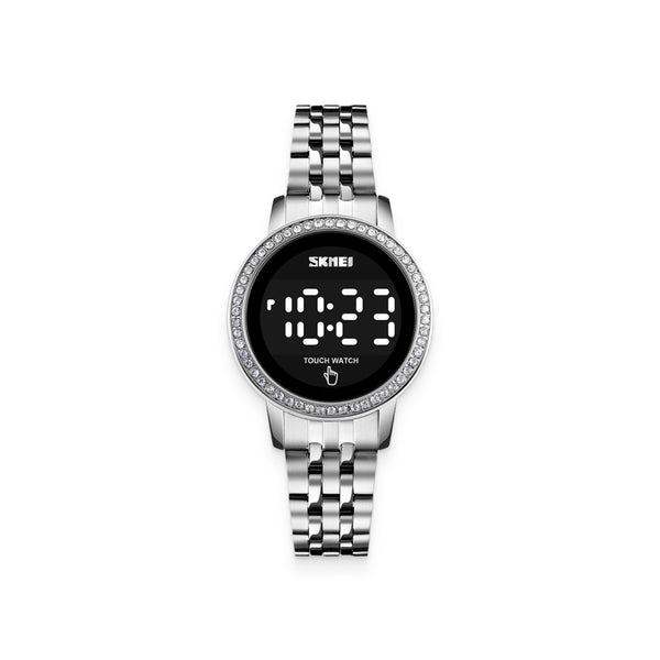 Silver Women’s LED Digital Diamond Watch