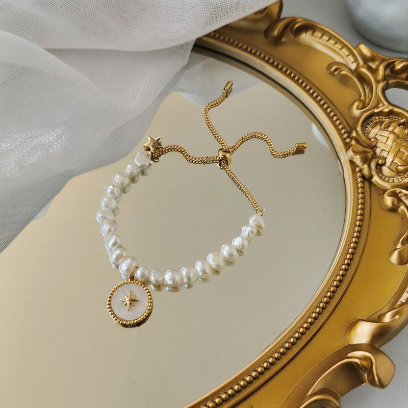 Round Coin Pearl Bracelet