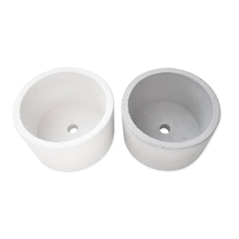 White Round Planter