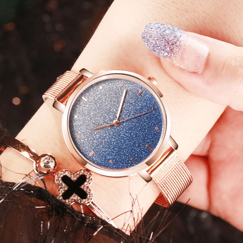 Starry Mesh Strap Watch