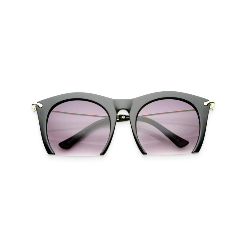 Black & Lavender Women’s Cat-Eye Sunglasses