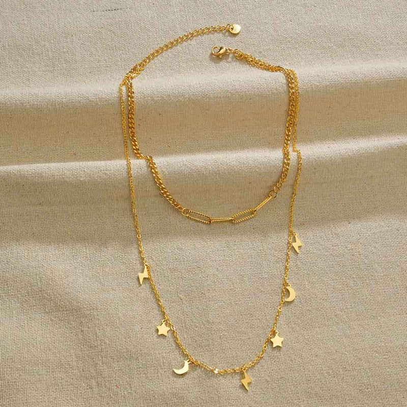 Double Layered Gold Necklace