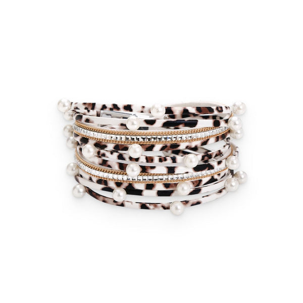 Multilayered Leopard Bracelet