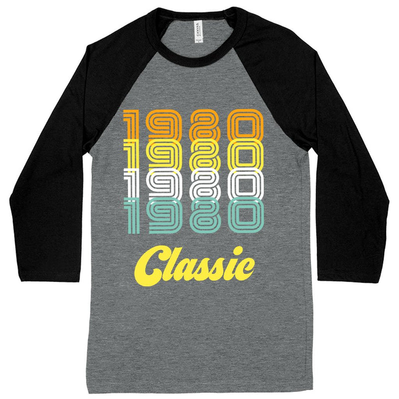 1980 Classic Baseball T-Shirt - 1980 T-Shirt - 80s Tee Shirt