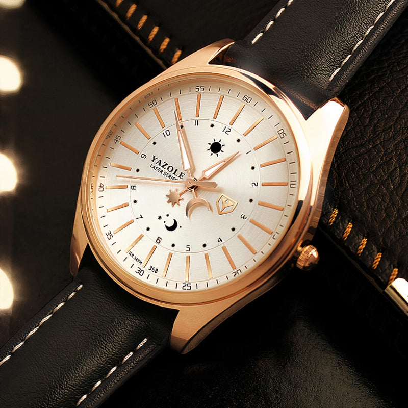 Men’s Moon & Sun Styled Dial Watch