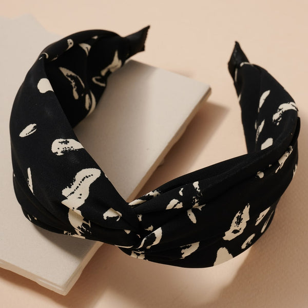 Abstract Print Twist Head Band