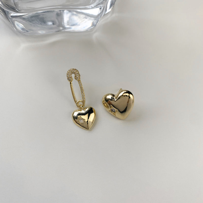 Asymmetrical Love Earrings