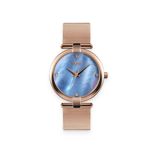 Blue Dial Women’s Gold Quartz Watch