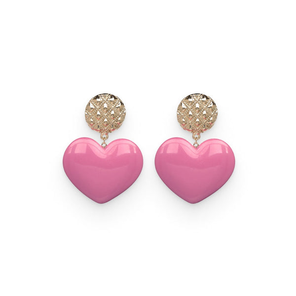 Big Heart Drop Earrings