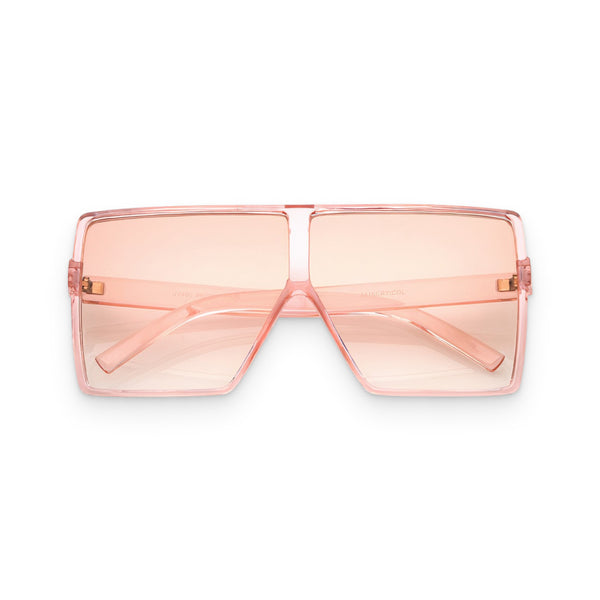 Pink Women’s Oversize Flat-Top Festival Sunglasses