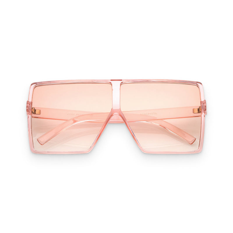 Pink Women’s Oversize Flat-Top Festival Sunglasses