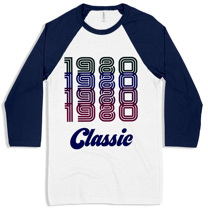 1980 Classic Baseball T-Shirt - 1980 T-Shirt - 80s Tee Shirt