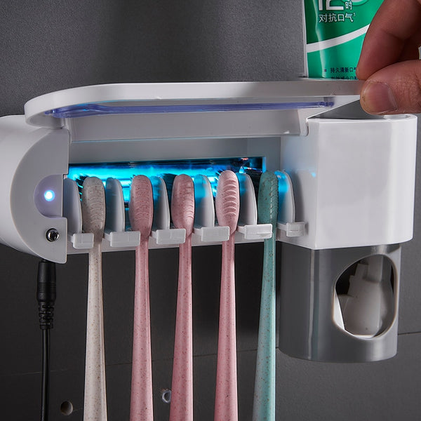 Toothbrush Holder With UV Sterilizer