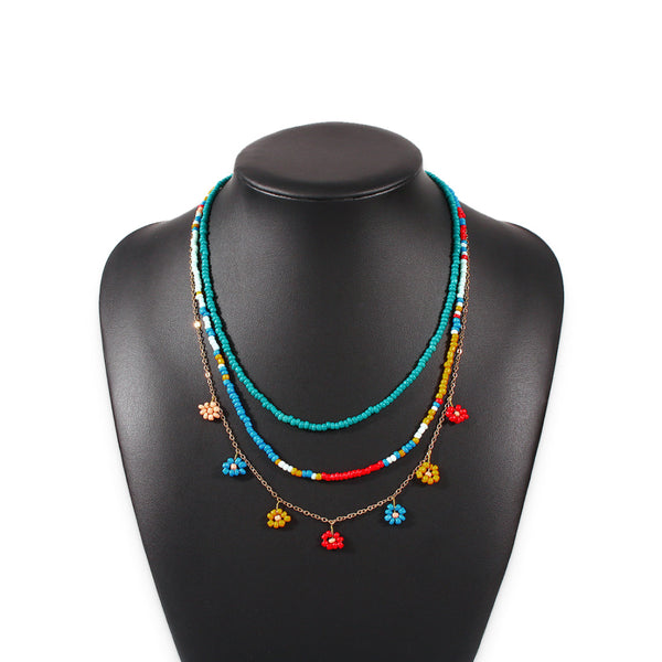 Multilayered Bead Necklace