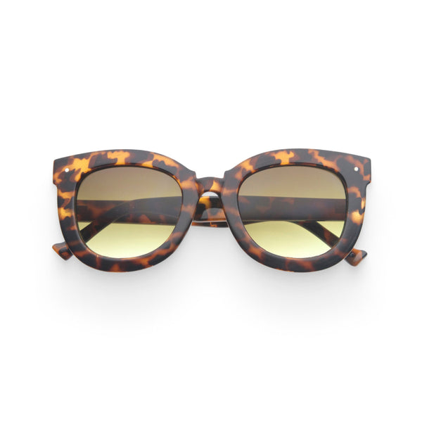 Tortoise Amber Women’s Oversize Cat-Eye Sunglasses