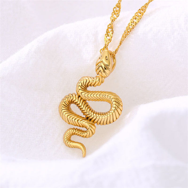 Snake Shaped Pendant Necklace