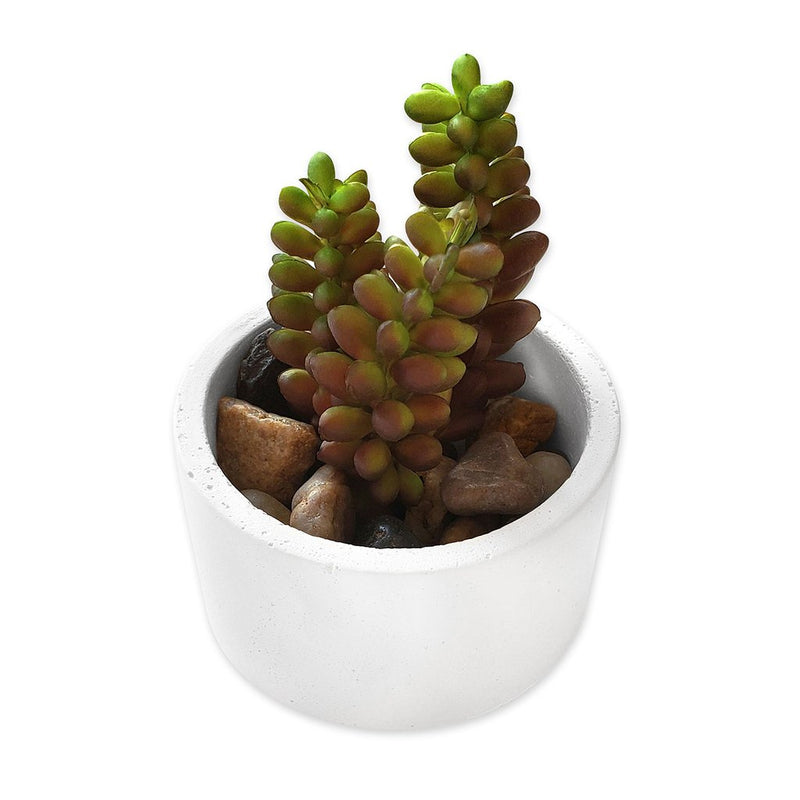 White Round Planter