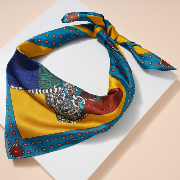 Horse Print Silky Bandana Scarf