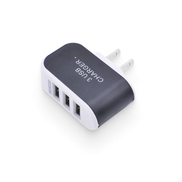 Black 3 Ports USB Charger