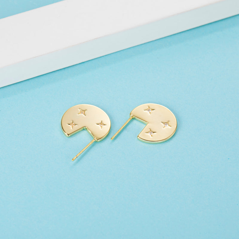 Gold Starry Earrings