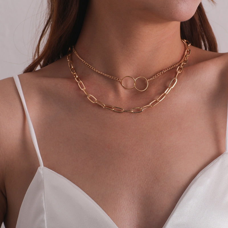 Multilayered Interlocking Necklace